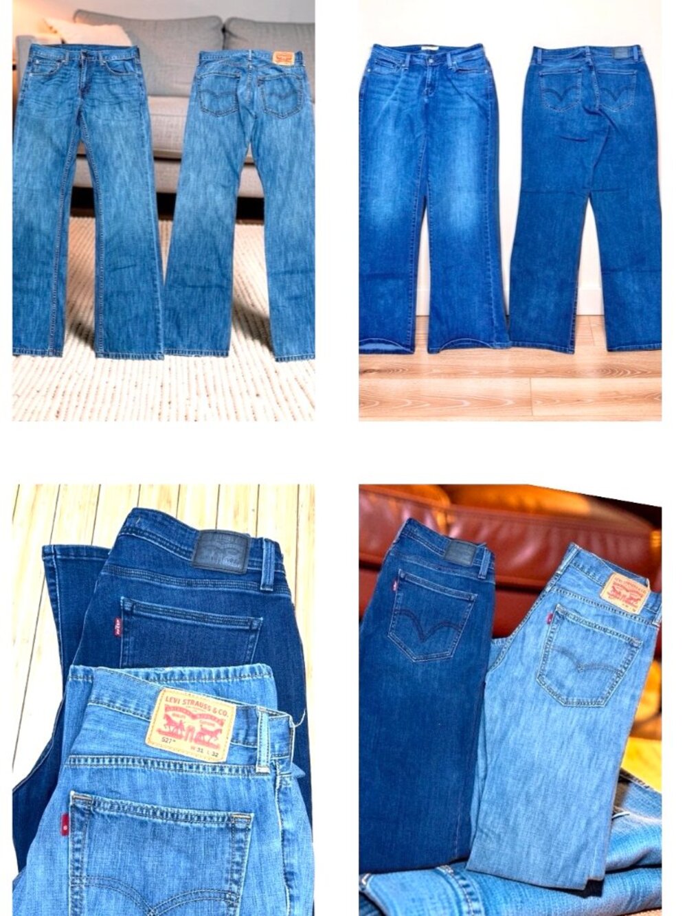 (2) Vintage   Levi's Denim Jeans  527 (31"x32) + Levi's 714 (32"x32) Blue  (89